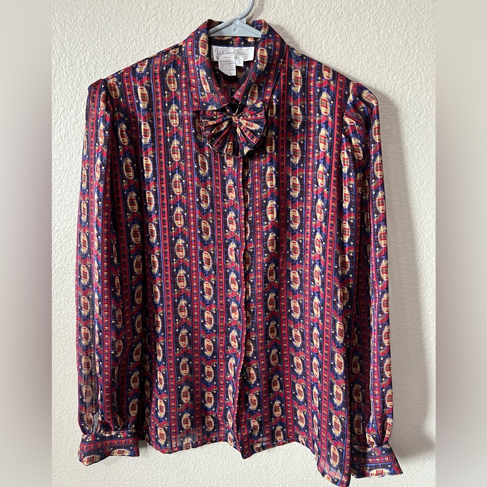 Vintage La Chine Classic Collared Blouse
